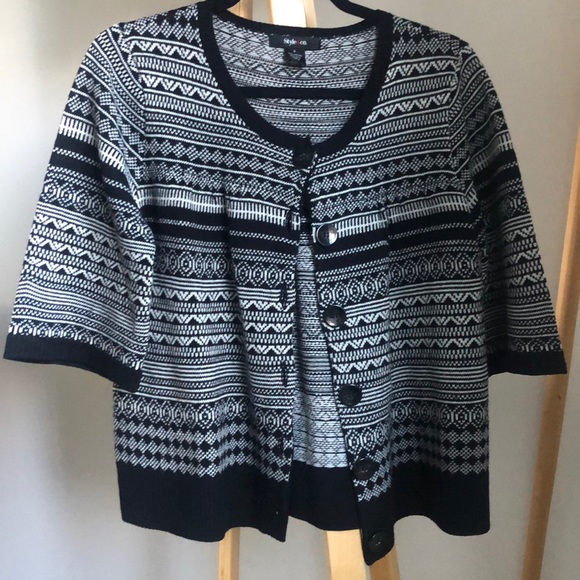 Style & Co Patterned Knit Cardigan - Picture 2 of 8